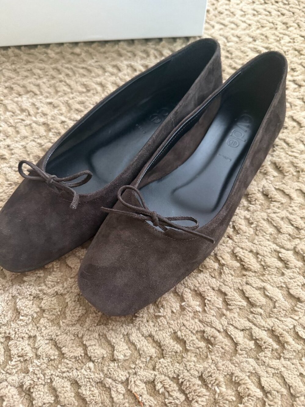 Aeyde Brown Delfina Suede Ballerina Flats